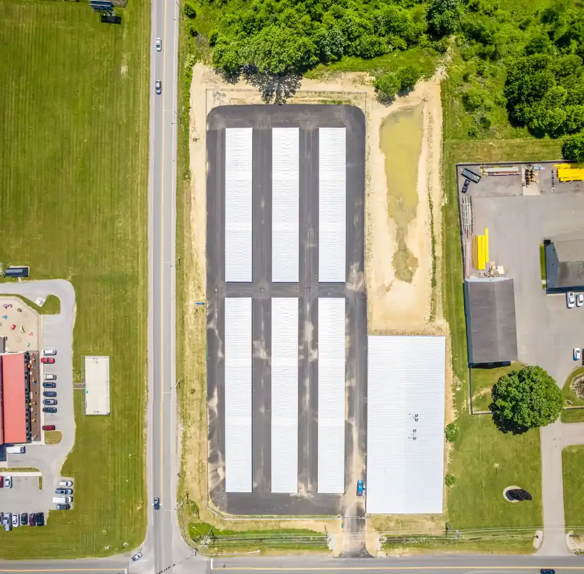 drone view of the storage mall zanesville facility 