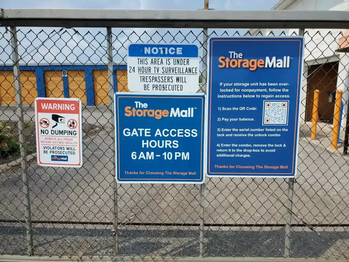 signage for storage facility