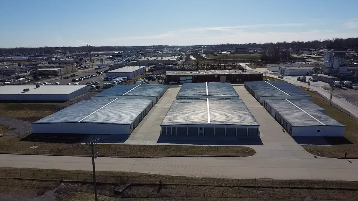 bird eye view of storage facility