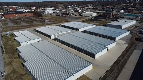 bird eye view of storage facility