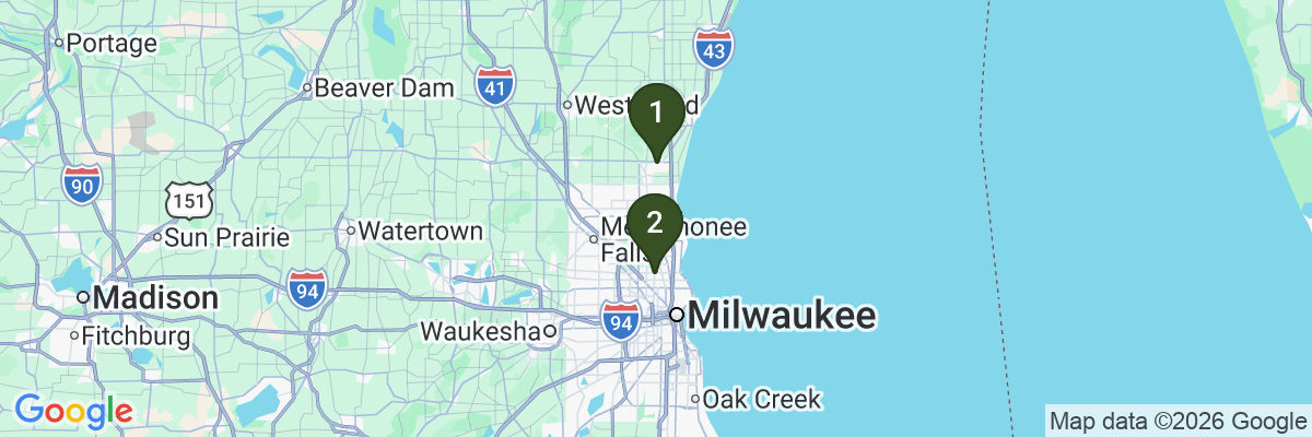 Map showing facility locations