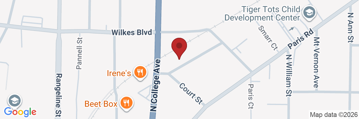 Map showing facility locations