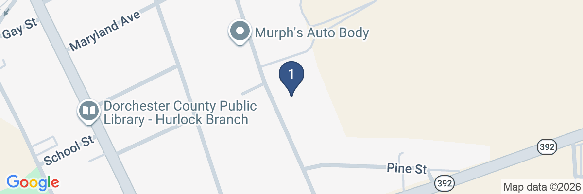 Map showing facility locations