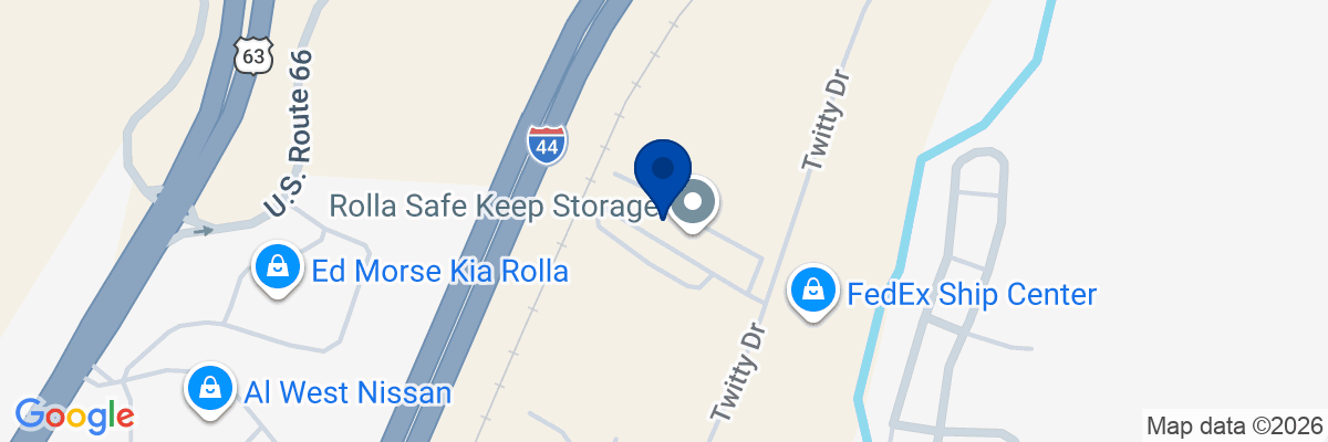 Map showing facility locations