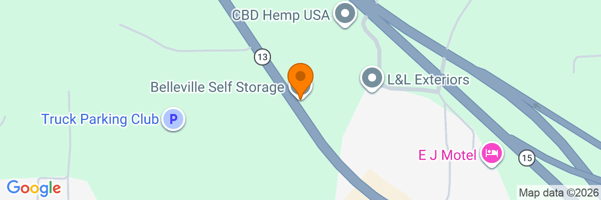 Map showing facility locations