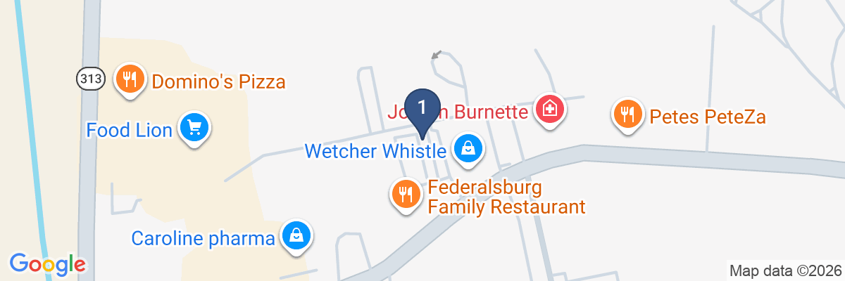 Map showing facility locations
