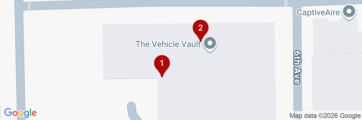 Map showing facility locations