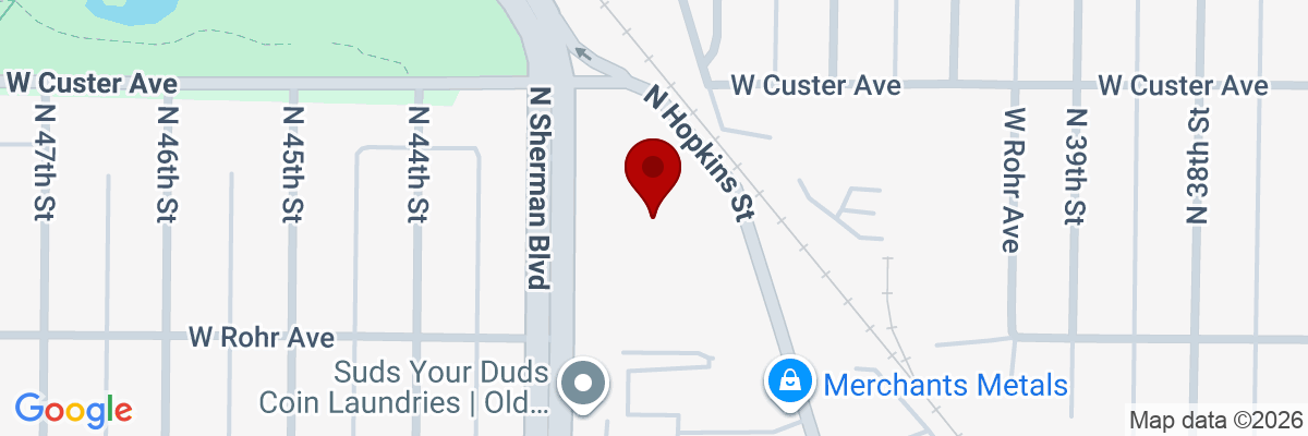 Map showing facility locations