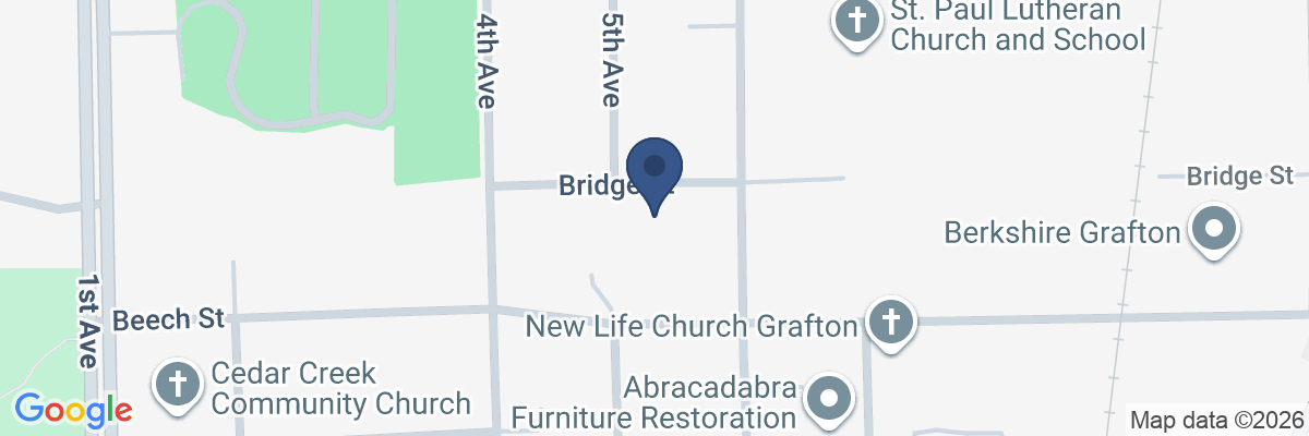 Map showing facility locations