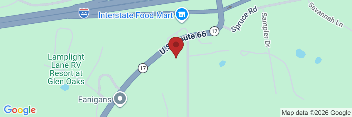 Map showing facility locations
