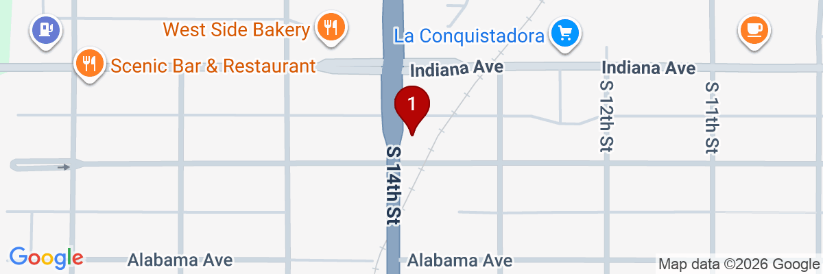Map showing facility locations