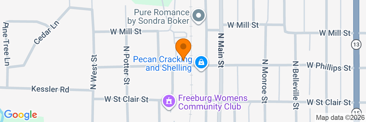 Map showing facility locations