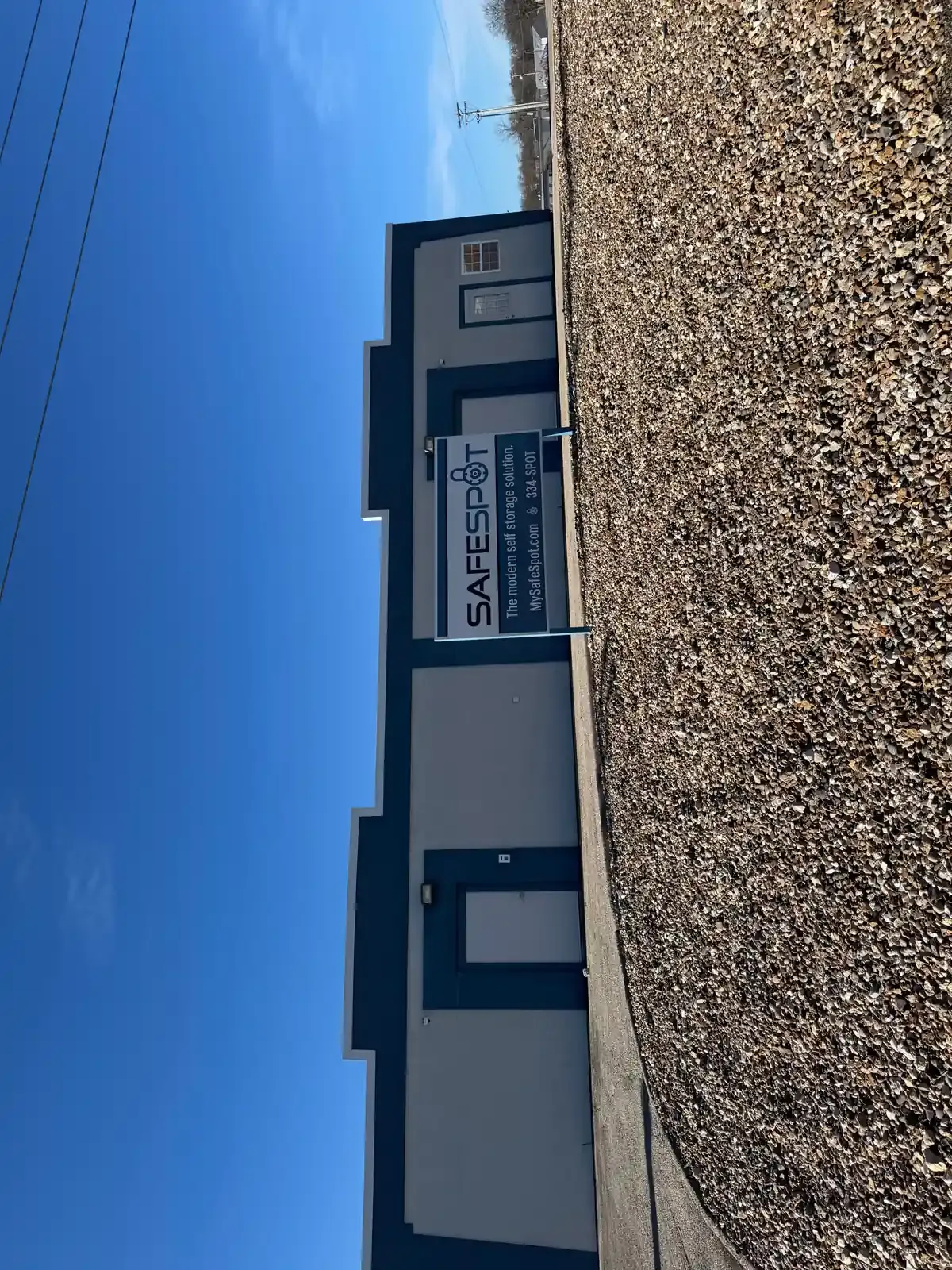 Exterior office building of storage facility